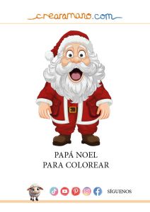 Papá Noel para imprimir y colorear
