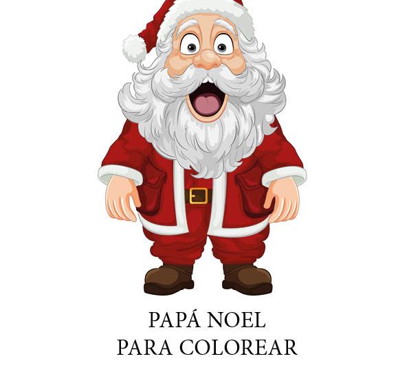 Papá Noel para imprimir y colorear