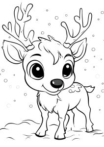 Renos Navideños para Imprimir y Colorear