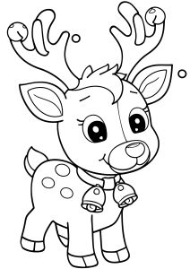 Renos para Colorear en Navidad