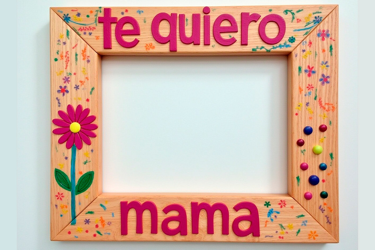 manualidad Marco de fotos personalizado día de la madre